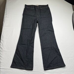 NWT Madewell 11” High-Rise Flare flared wide leg Jeans size 31 dark wash denim
